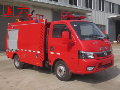 國六東風(fēng)途逸水罐消防車（1T藍(lán)牌)